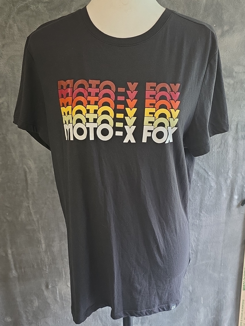 Fox Black Moto-X Graphic Short Sleeve Tee with Sunset Print